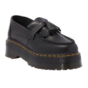 NWT Dr. Martens Adrian Quad Tassel Loafers Smooth Leather Black Platform Size 8